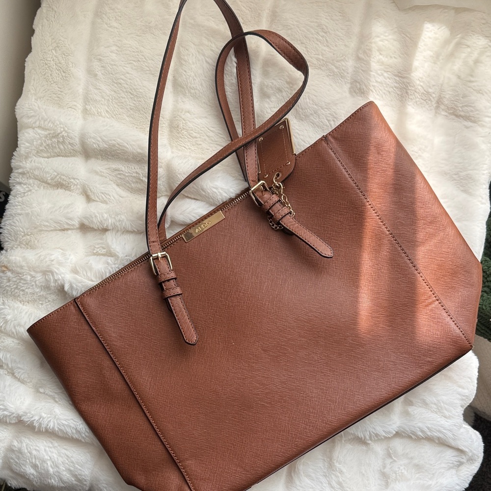 Aldo Tan Leather Tote Bag